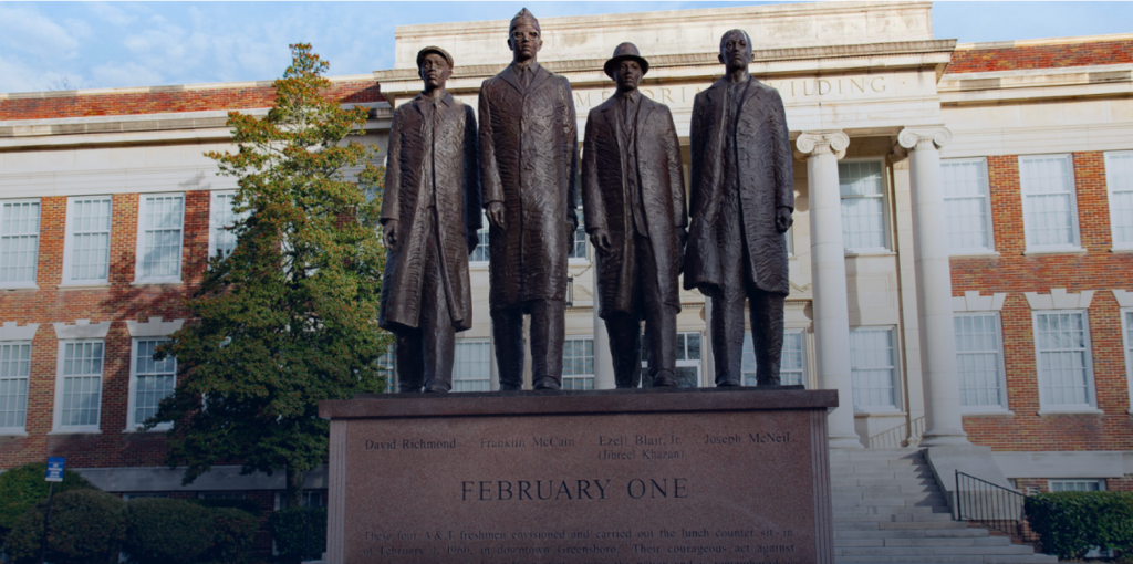 North Carolina A&T’s Greensboro Four sit-in location now a National Historic Landmark